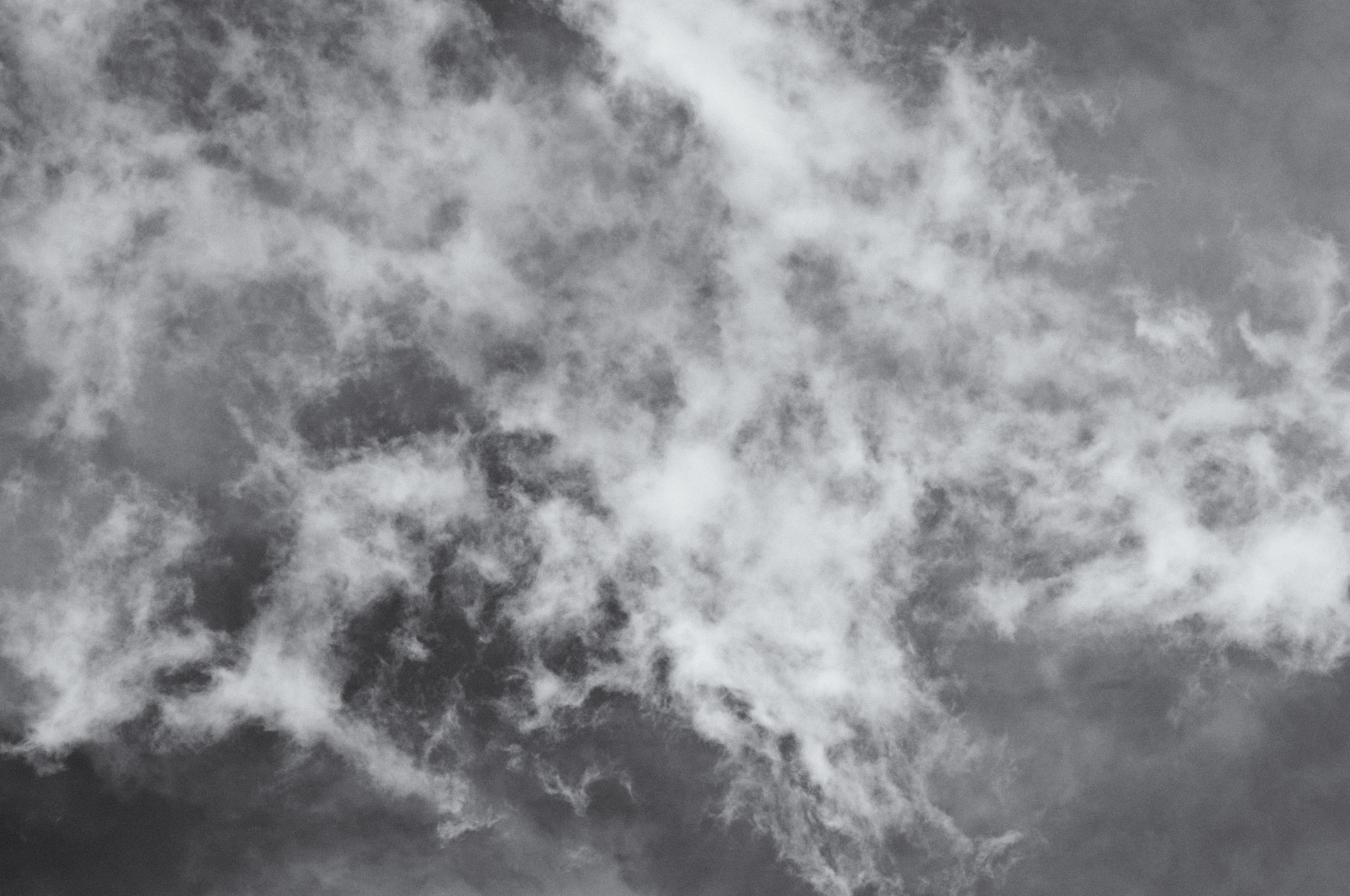 B&W view of clouds and sky. Fashion Editorial Photography Sydney, The Girls Who Fell To Earth' Photography by Kent Johnson.