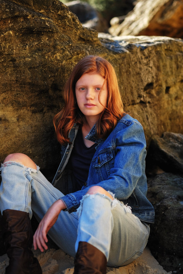 Young teen model portfolio, Sydney Harbour Park.