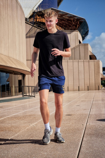 Jogging at the Sydney Opera House on the North Broadwalk.