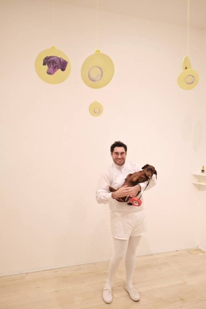 David Capra, Teena the Dachshund launch, EAU DE WET DOGGE at Gallery 9