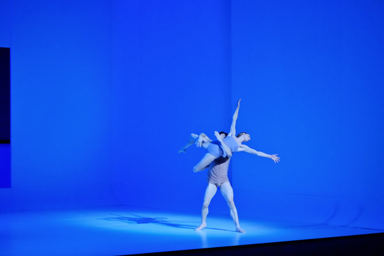Blue Chroma, lift - The Australian Ballet - CHROMA - Chorographer Wayne McGregor Photography by Kent Johnson.