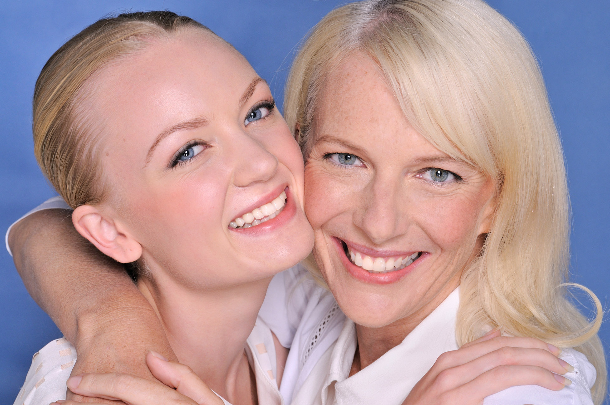 Mothers Day, Mother & Daughter studio portrait. Photographed by Kent Johnson.