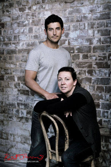 Family portrait, Husband and Wife. Photographed by Kent Johnson.