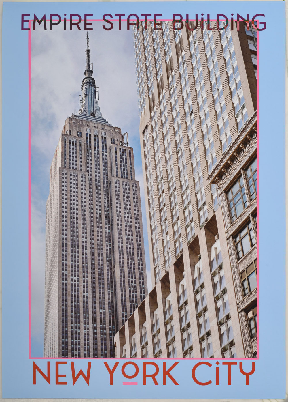 Empire State Building & The Langham, New York - The Poster Show, New York City, Art Deco skyscrapers