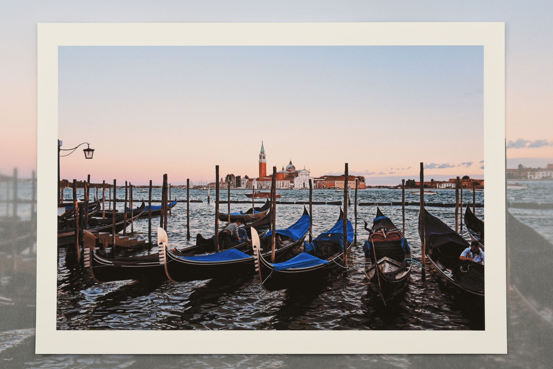 Gondolas at dawn, Molo. La Serenissima an exhibition of photographs and fine art prints by Kent Johnson