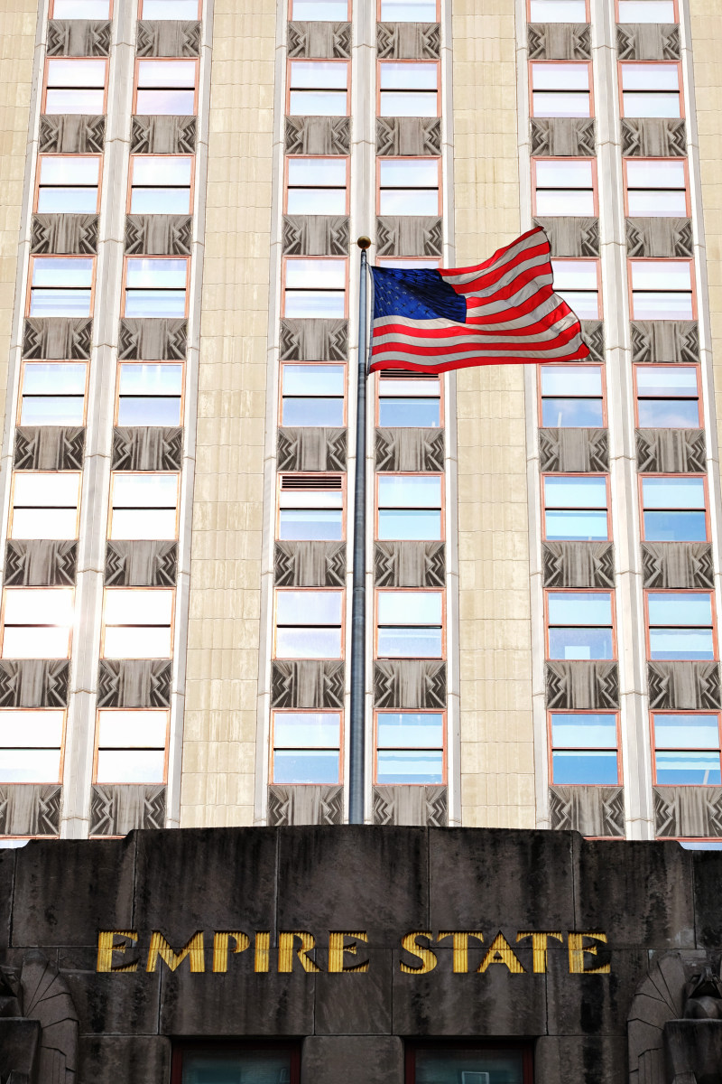 The Empire State Building, Art Deco skyscraper in Midtown Manhattan, New York City