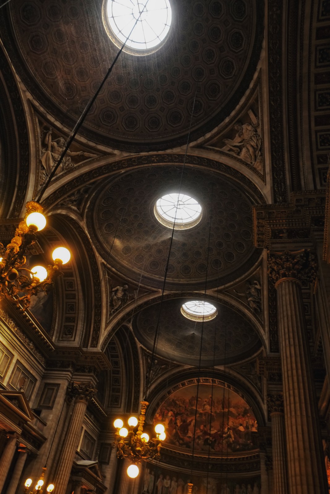 Ceiling domes L'église de la Madeleine Paris, France, travel photography by Kent Johnson.