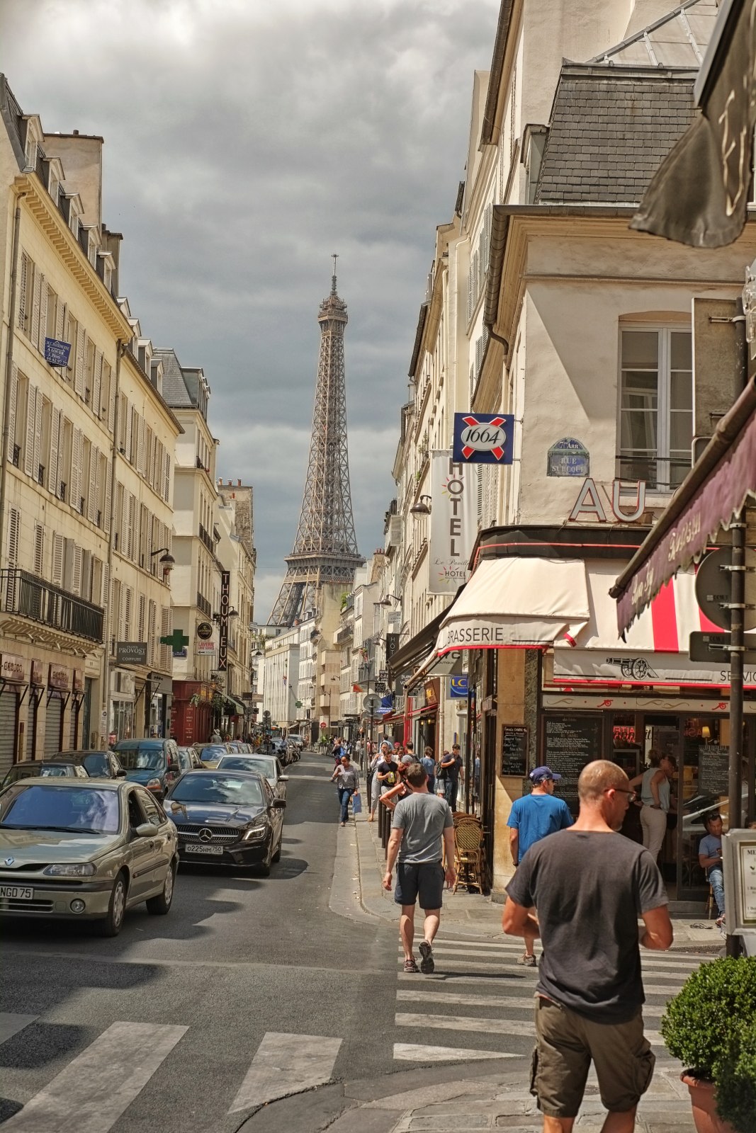 Rue Saint-Dominique and the Eiffel Tower. Street style travel photography by Kent Johnson.