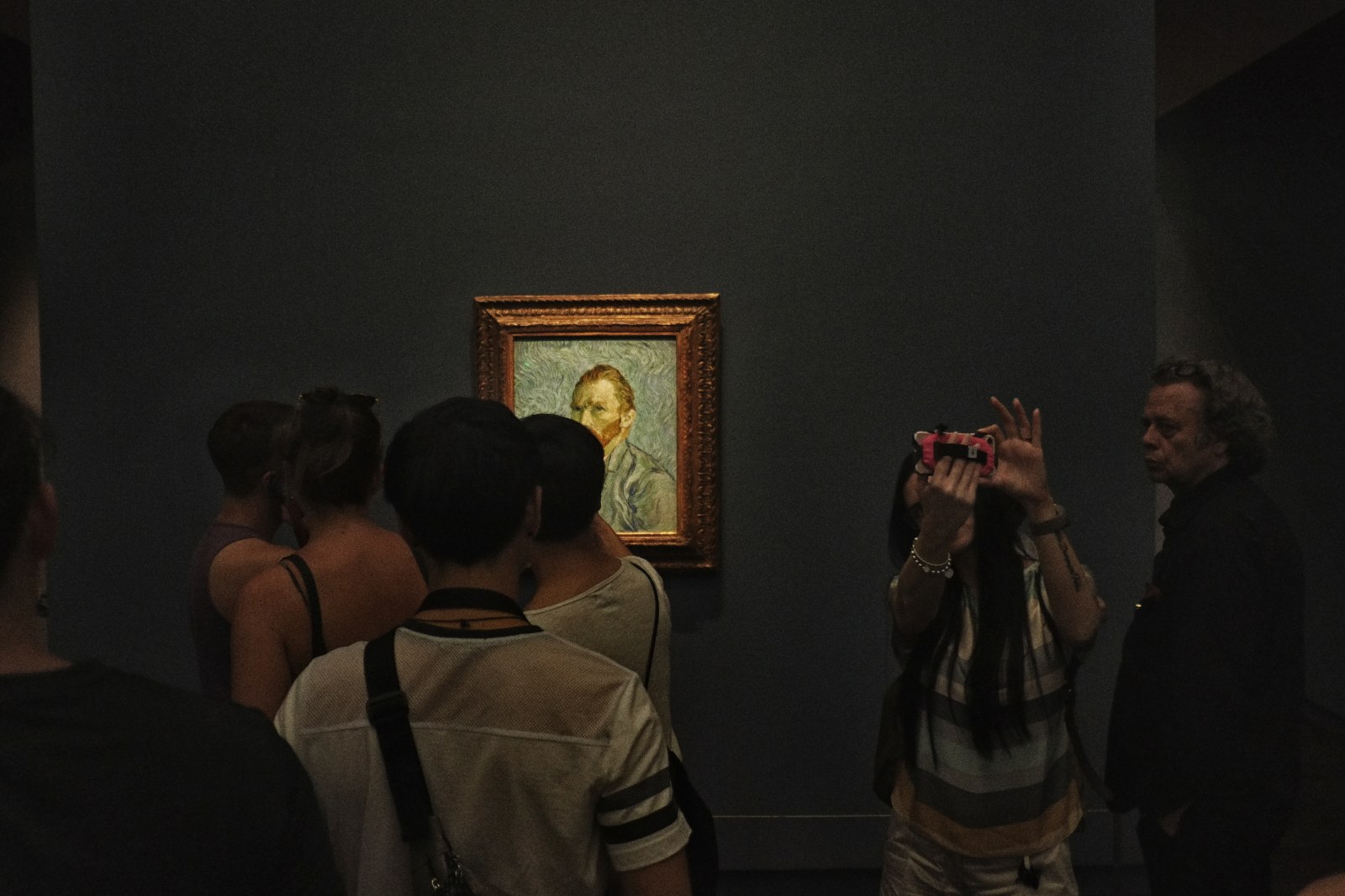A selfie with Vincent van Gogh, Musée d'Orsay. Street style travel photography by Kent Johnson.